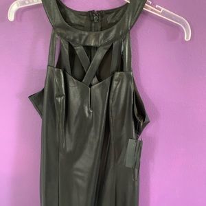 New with tags Guess metallic leather black dress